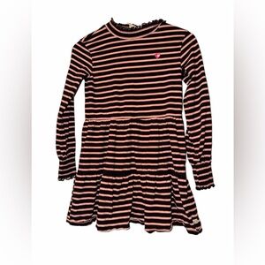 Scotch & Soda scotch r’belle girls black & pink Striped turtleneck Dress Sz 12